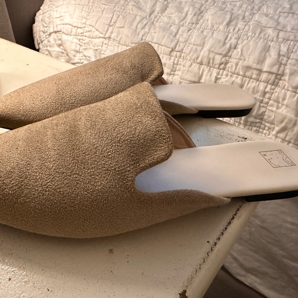 Tan mules size 6.5